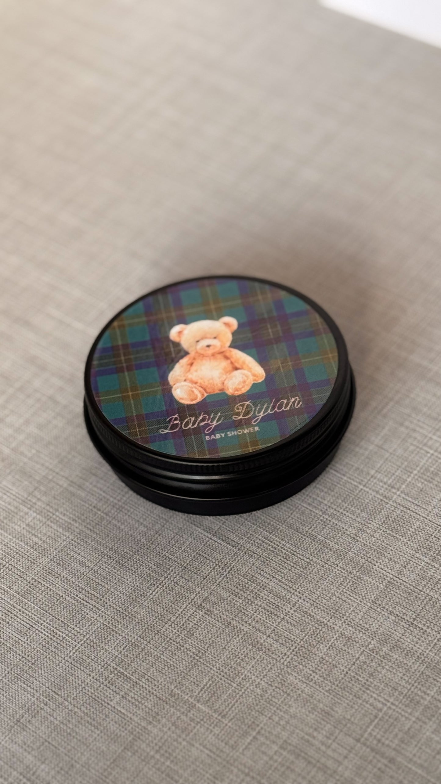 Tin candle customizable 1.7oz