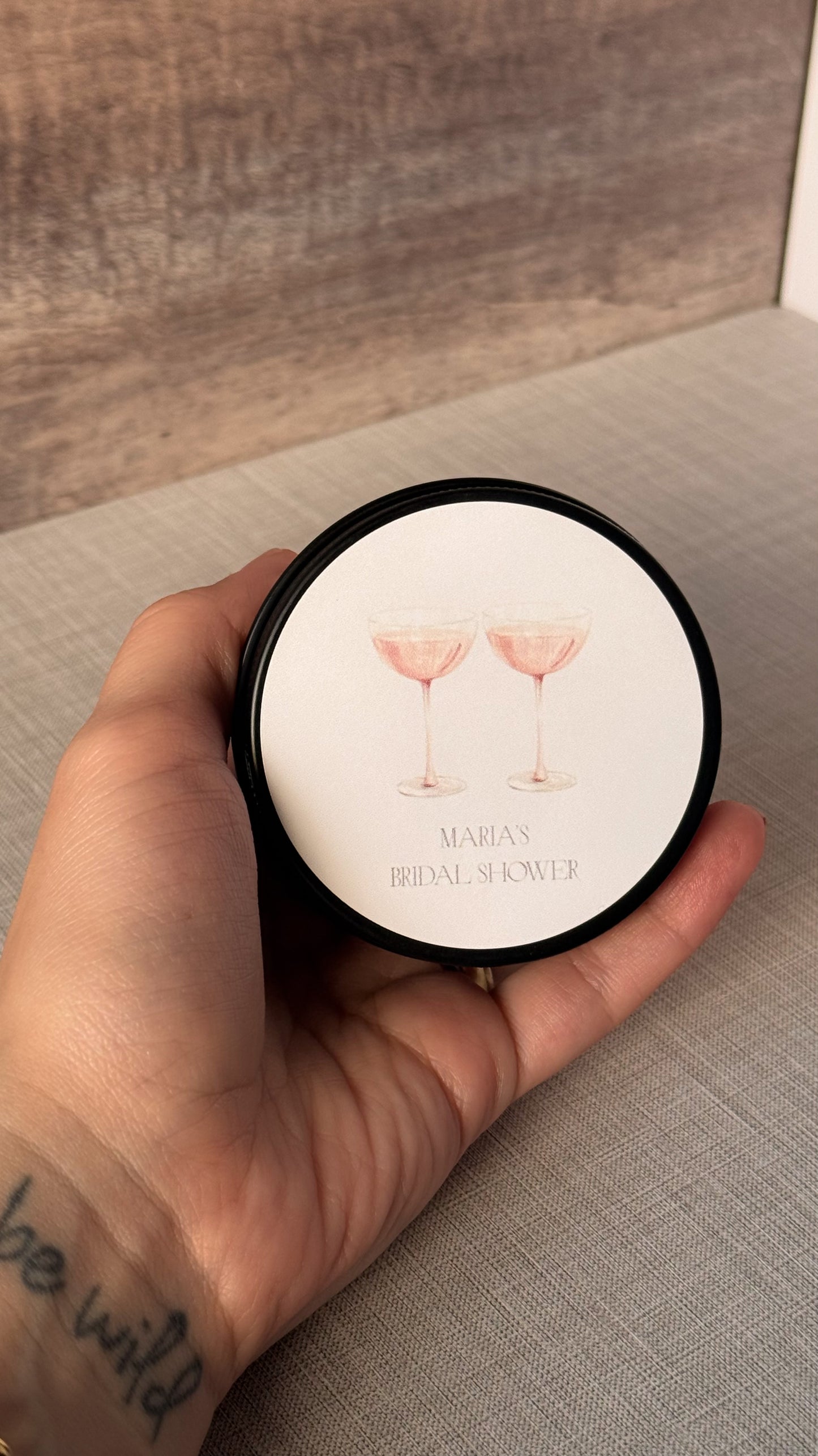 Tin candle customizable 1.7oz
