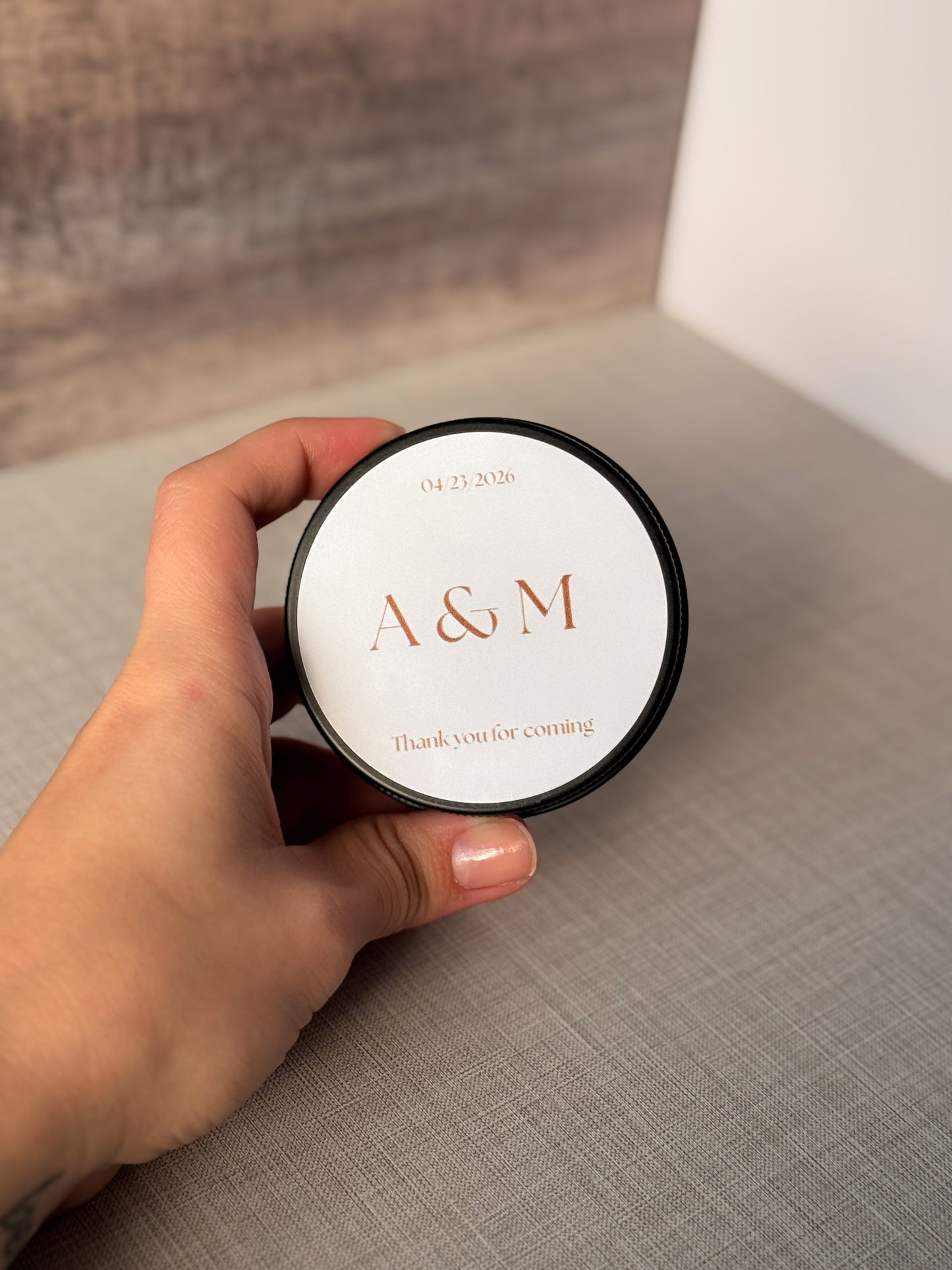 Tin candle customizable 1.7oz